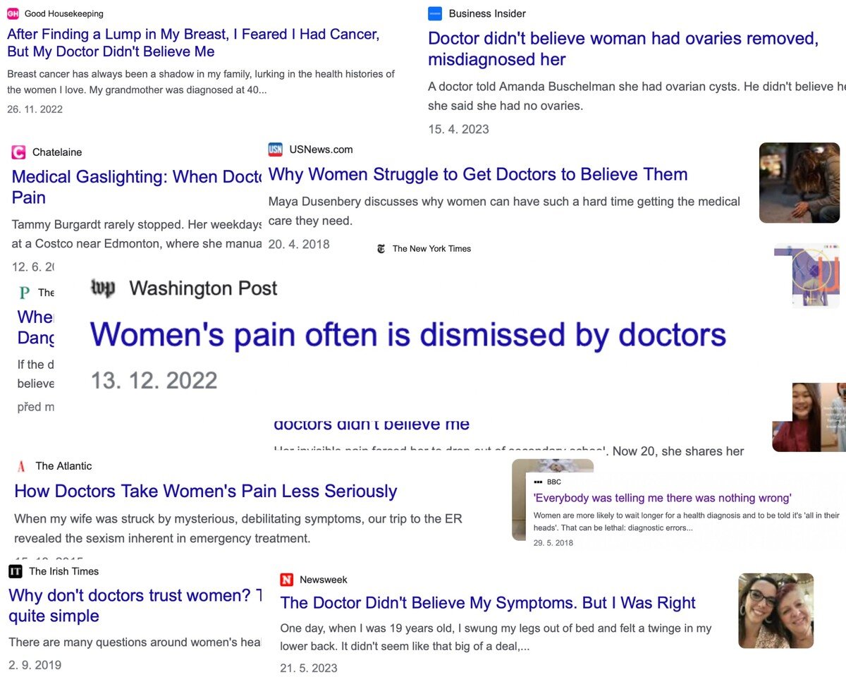 Případy bagatelizace bolesti a symptomů u žen jsou více než časté.