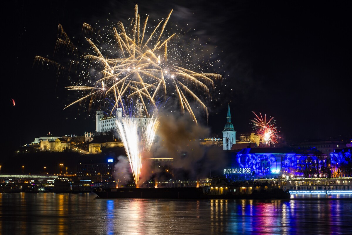 ohňostroj, silvester