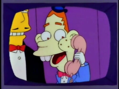 Znáš jméno této loutky, která se v Simpsonových objevuje?