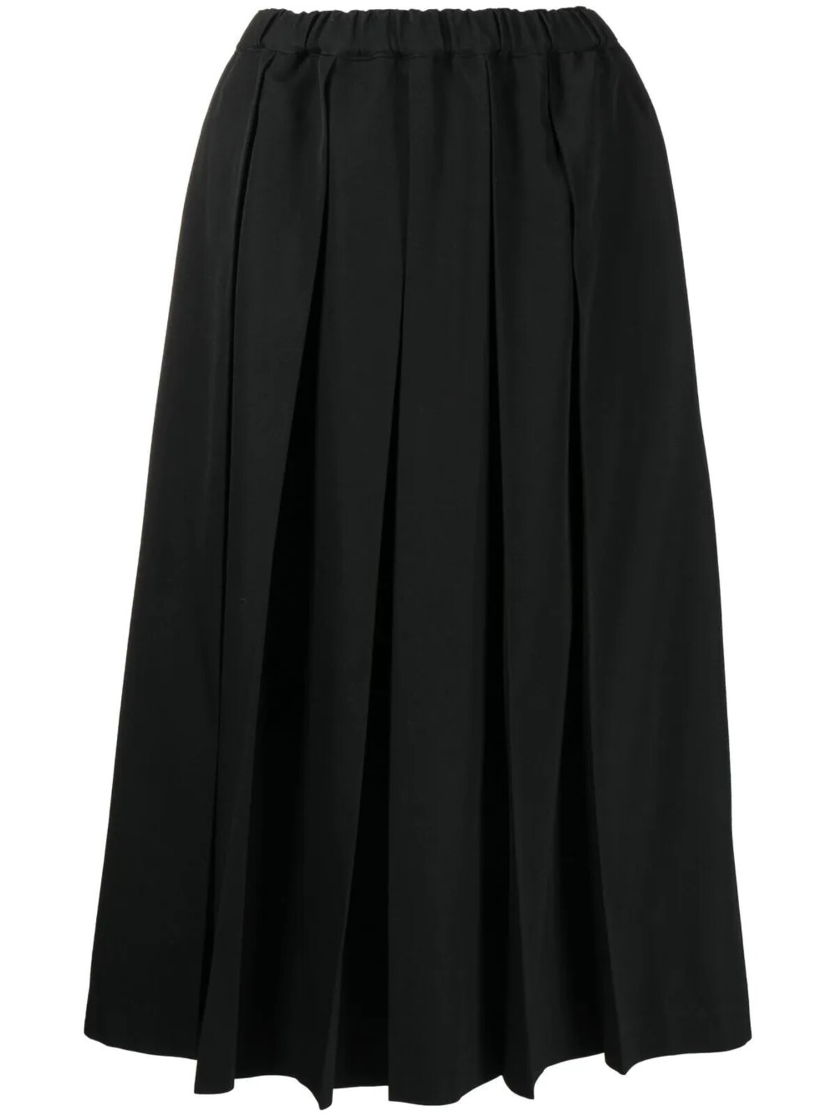 Comme Des Garçons box-pleat wool midi skirt.