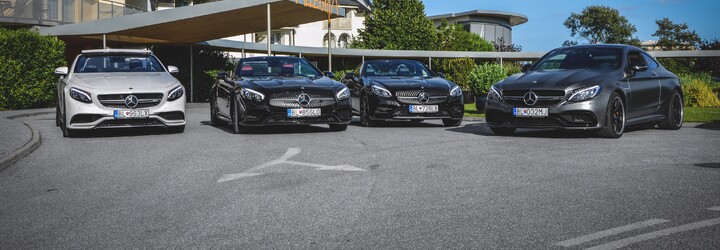 Spálené gumy aj čelá, nielen o tom bola hviezdna Kabriolet Tour s Mercedesmi (Report)