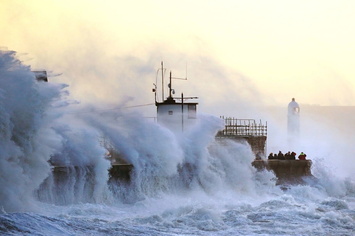 Maják v Porthcawli vo Walese v piatok 18. februára.