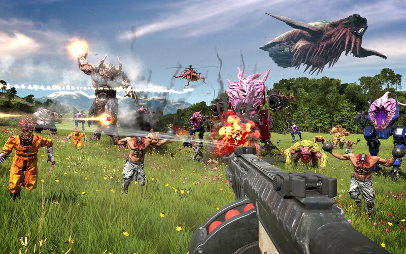Serious Sam 4 ukazuje gameplay a monstra. Béčkovější Doom vypadá nesmírně zábavně a vychází už tento rok!