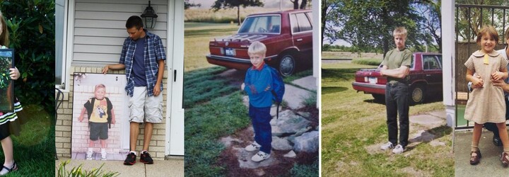 Vydařené momentky z prvního a posledního dne školy. Studenti nejenže zestárli, ale často i zkrásněli