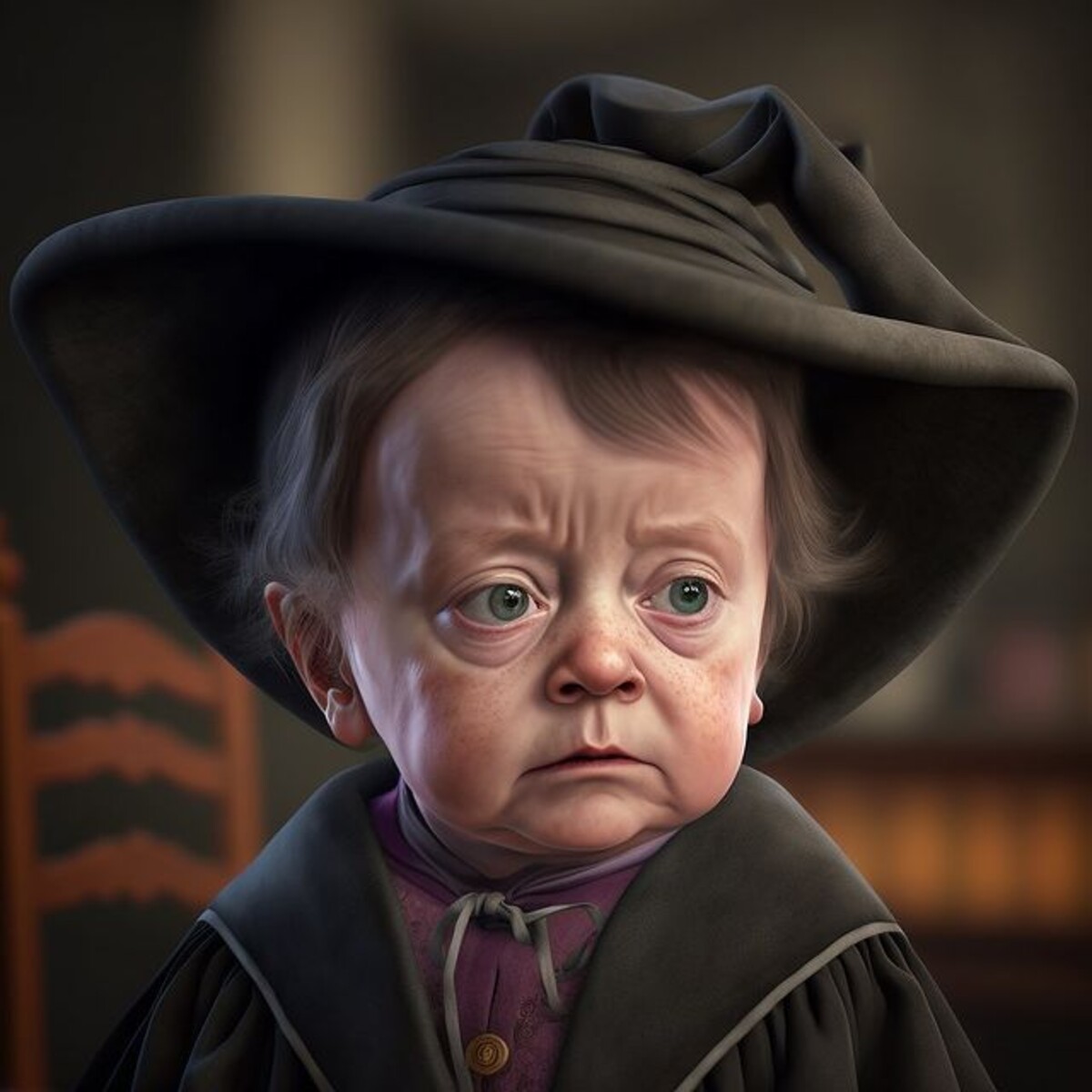 Profesorka McGonagallová ako dieťa očami umelca Bena Mornina