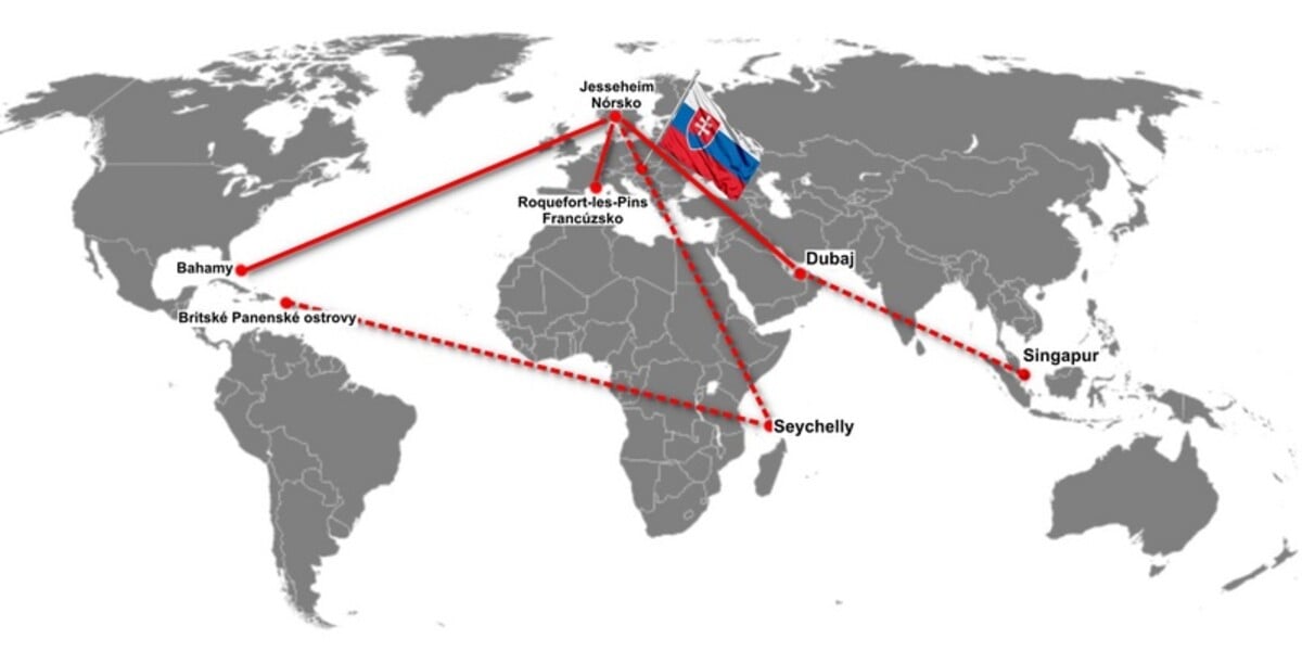 Mapa transakcií.
