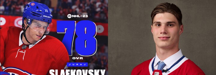 EA SPORTS zverejnilo postavu Juraja Slafkovského v hre NHL 23. Jeho tvár pripomína Filipa Mešára