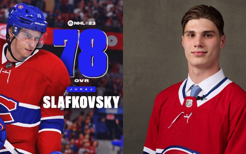 EA SPORTS zverejnilo postavu Juraja Slafkovského v NHL 23. Jeho tvár skôr pripomína Filipa Mešára.