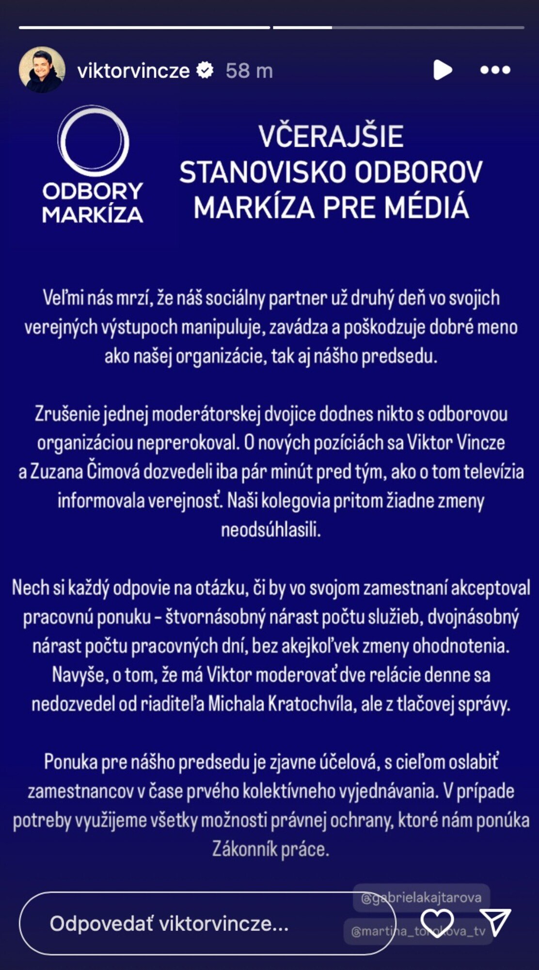 viktor vincze, MARKIZA