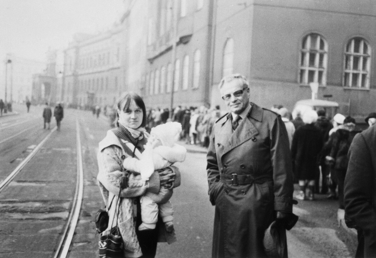 Mluvčí Charty 77 Anna Šabatová a básník Jan Štern.