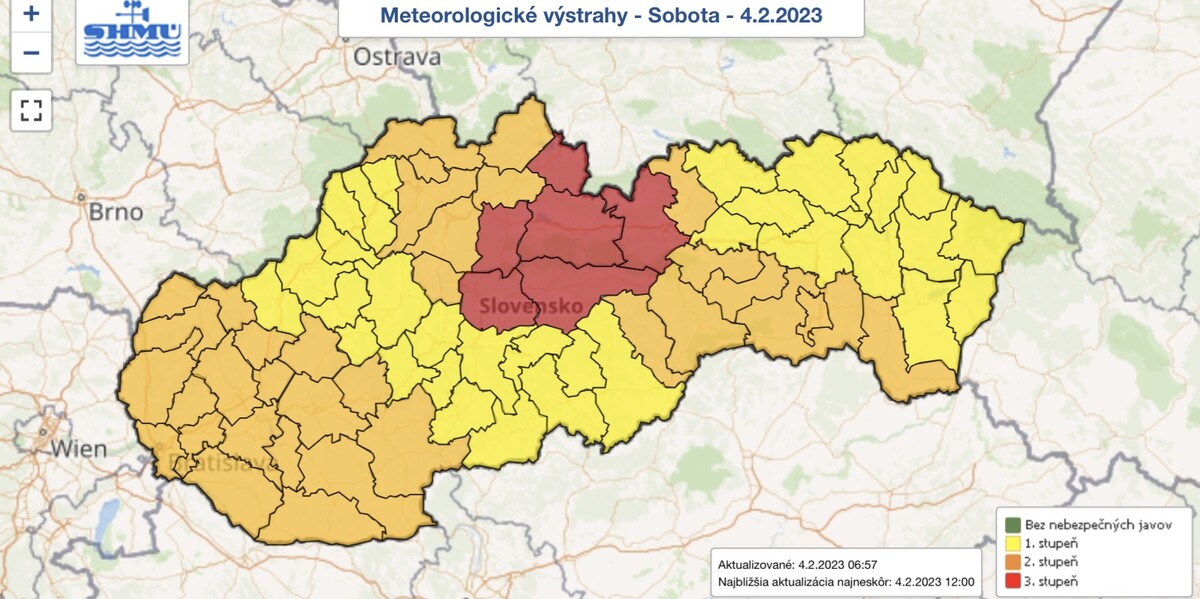 mapa, vietor, snezenie, shmu