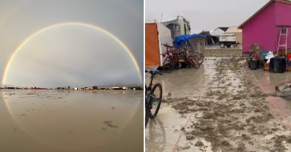 Festival Burning Man v Nevadě je pod vodou. Zaplavené cesty uvěznily lidi v poušti
