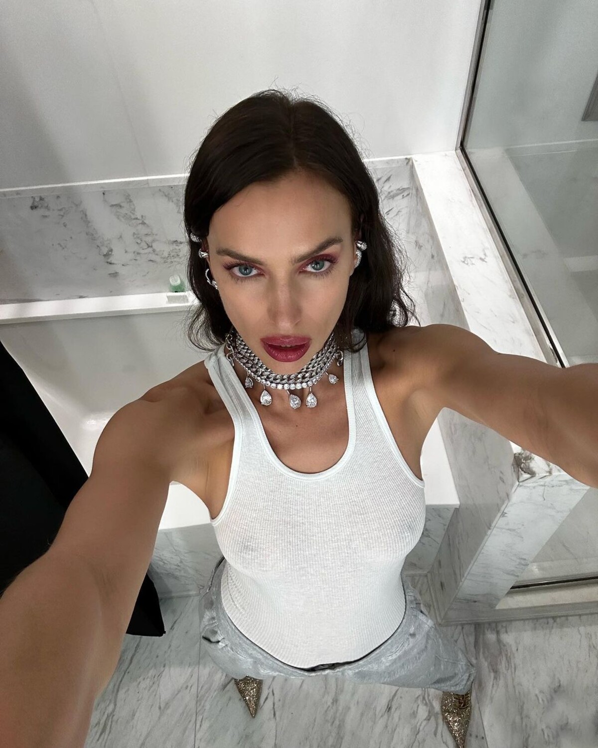 irina shayk, móda, tank top