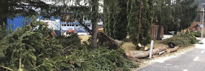 Českem se žene vichřice. Policie hlásí převrácená auta, popadané stromy a elektrické vedení.
