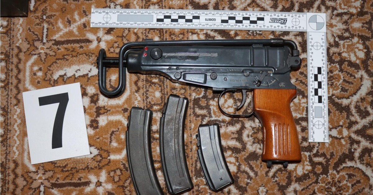 Kulomet, samopaly i dvě kila TNT. Muž v Břeclavi skrýval ve skříni celý arzenál