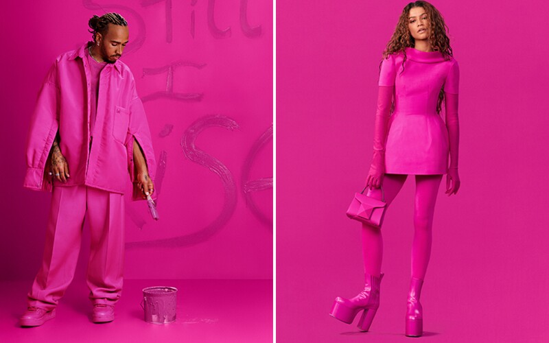 Zendaya a Lewis Hamilton v novej kampani Valentino: návrhár vymyslel úplne novú farbu, ktorá symbolizuje silu, slobodu aj lásku.
