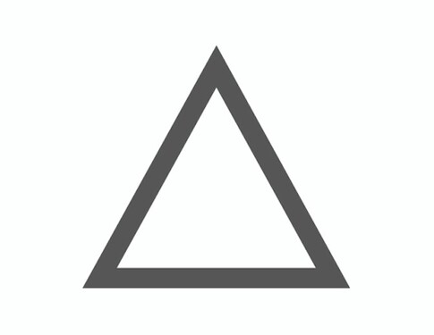 Obyčejný bílý trojúhelník znamená co?