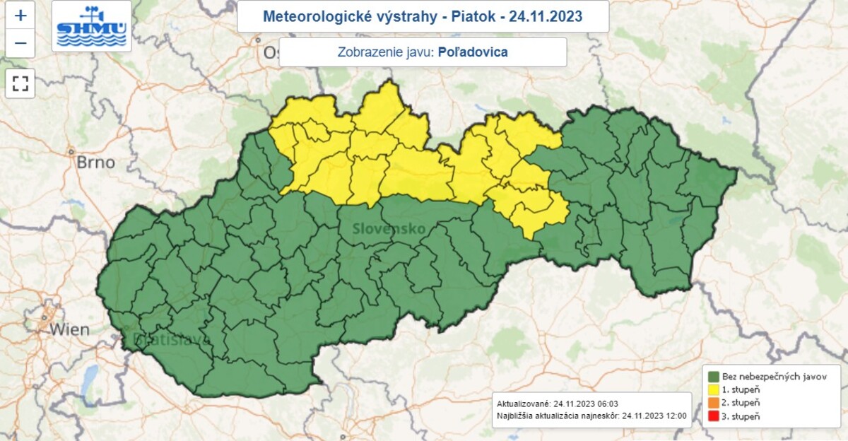 počasie, mapa