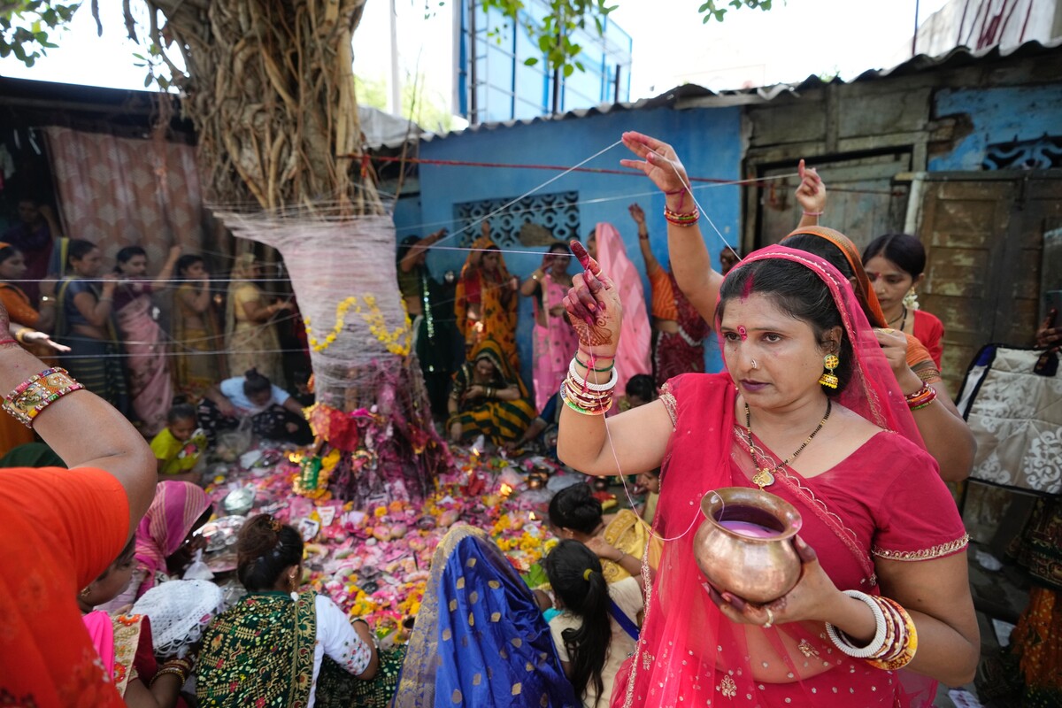hinduistické ženy rituál Vat Savitri India