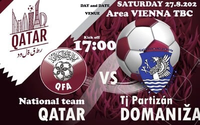 Slovenský klub Partizán Domaniža z 5. ligy odohrá prípravný zápas s reprezentáciou Kataru.