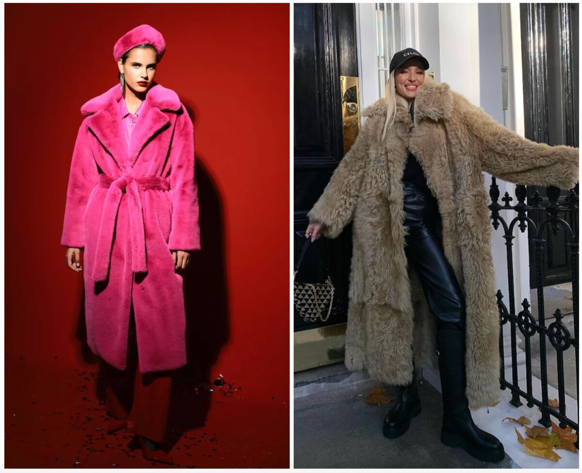 Kabáty z nepravej kožušiny sú na zozname trendov aj tento rok. Či už zvolíš jemné zemité odtiene, alebo výraznejšie farby, v jesenných a zimných uliciach určite zažiariš. Na túto štýlovku stavila aj nemecká módna ikona Leonie Hanne.