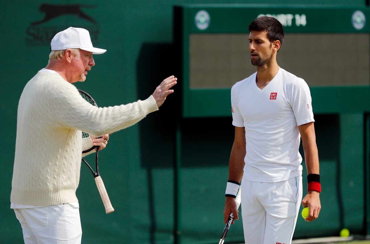 Boris Becker a Novak Djoković.