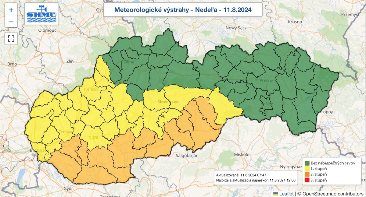 mapa počasia 