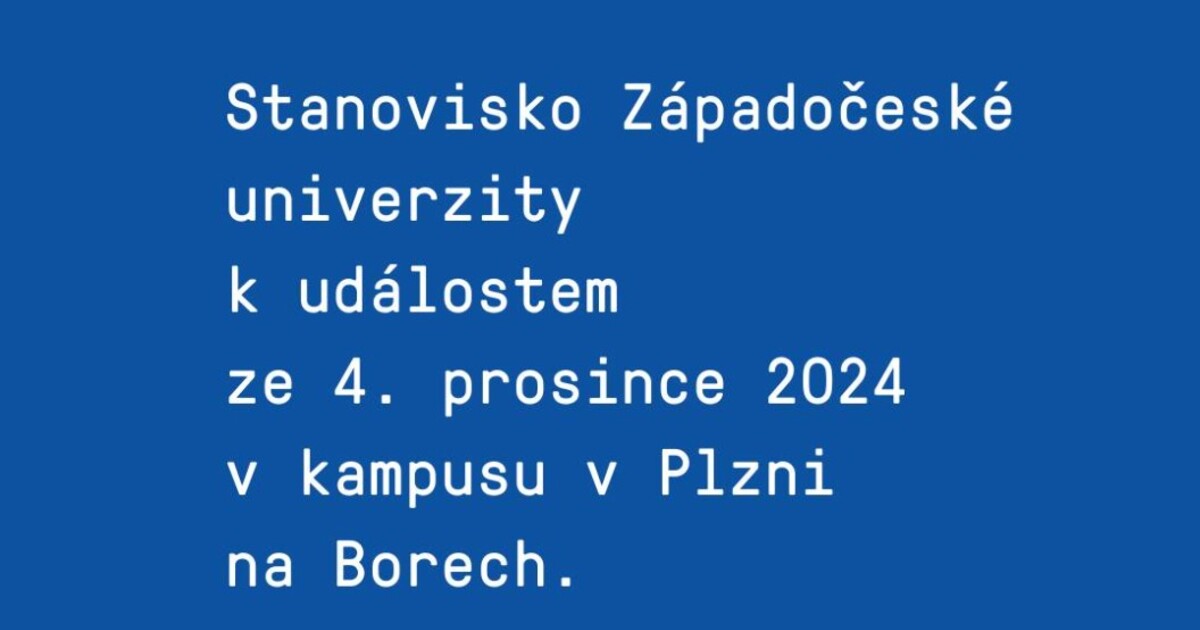 Západočeská univerzita se vyjádřila ke středečnímu incidentu. „Uvědomujeme si, že musíme být rychlejší“