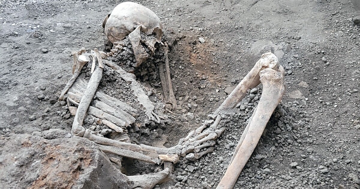 Obrazem: V Pompejích odhalili pozůstatky obětí zemětřesení z roku 79