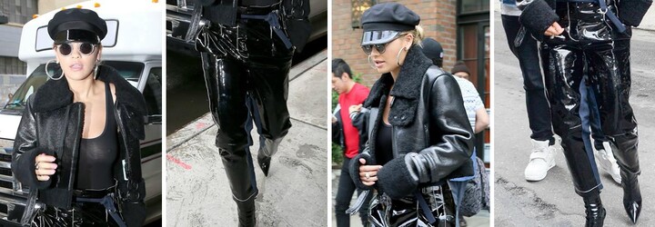 Odhalené prsia a plastové džínsy sa opäť pripomínajú. Rita Ora v extravagantnom outfite v uliciach New Yorku