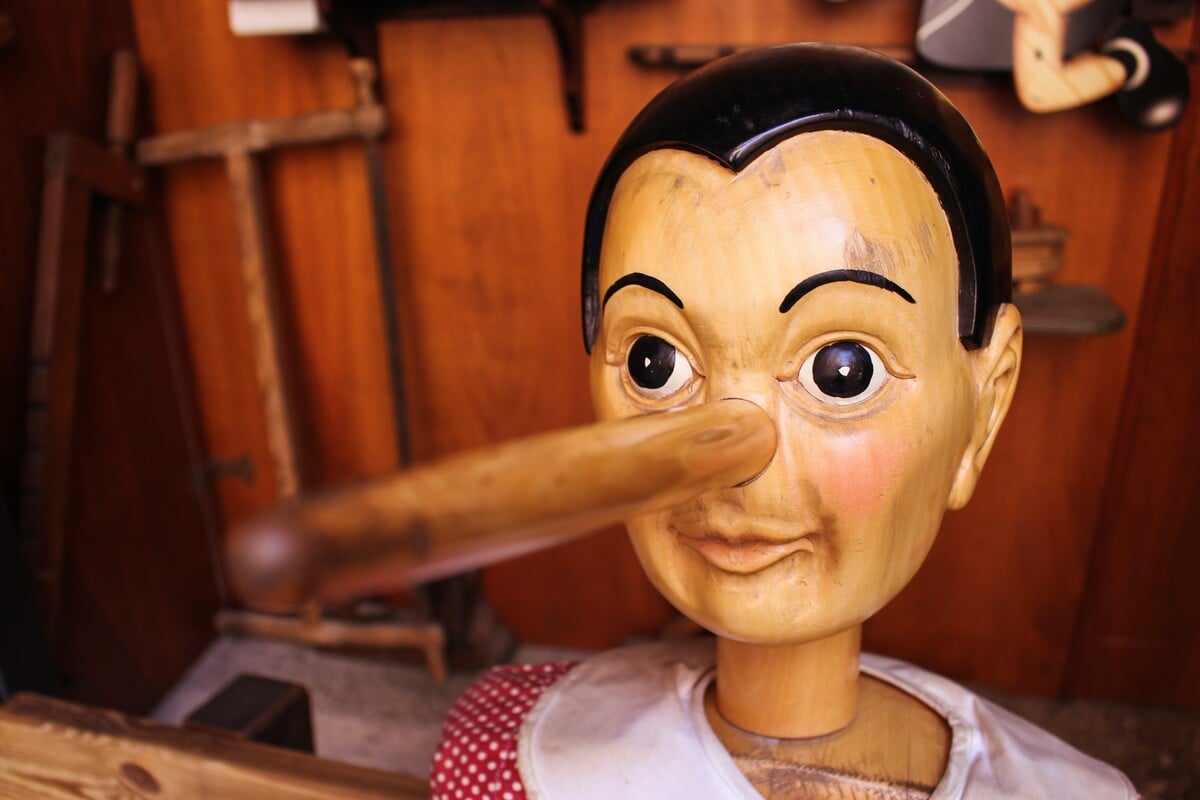 Drevená postavička Pinocchio pochádza z Talianska.