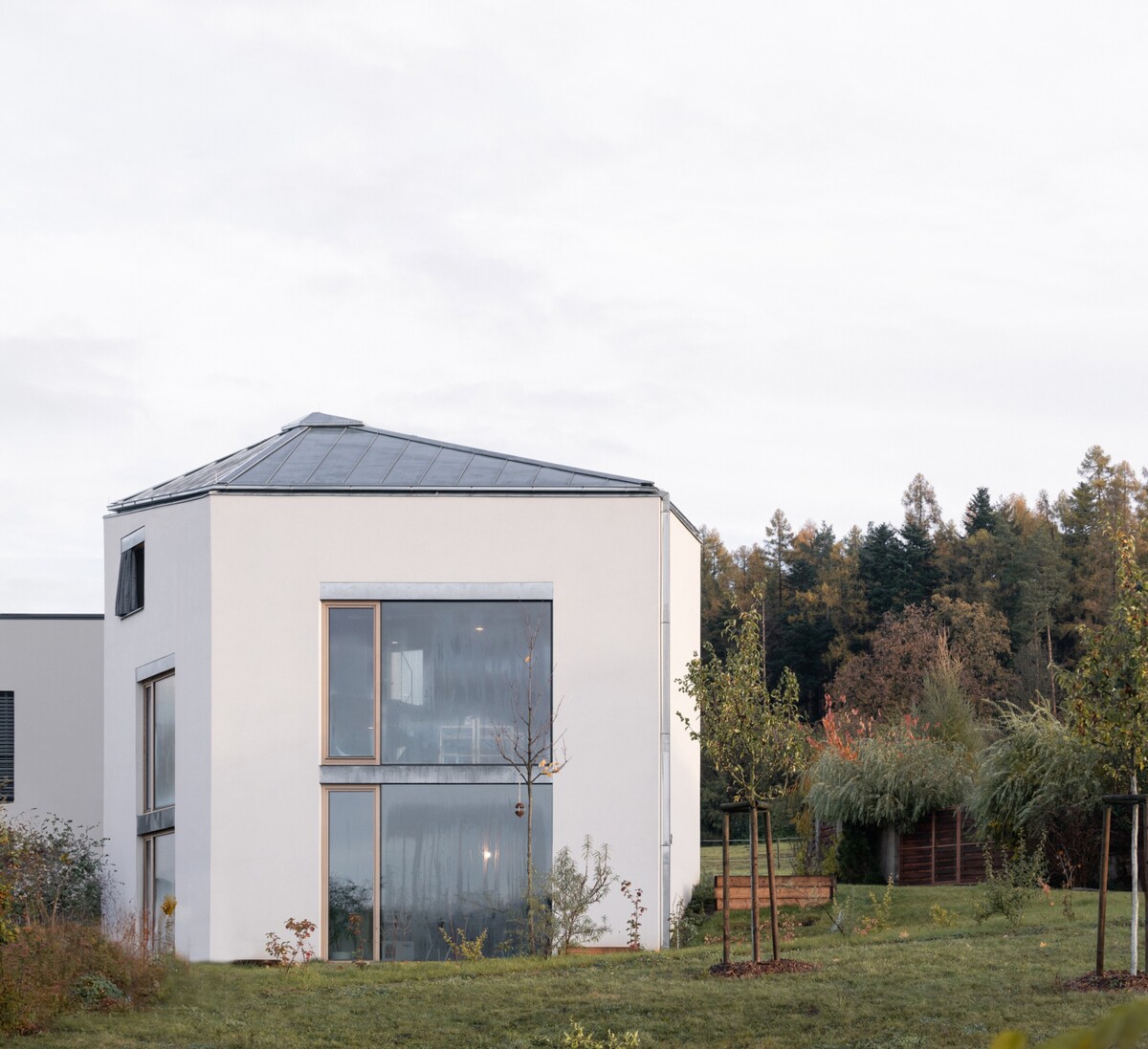 Dom je určený pre mladú rodinu s dvomi deťmi, pričom klienti sú nadšenci modernej architektúry.