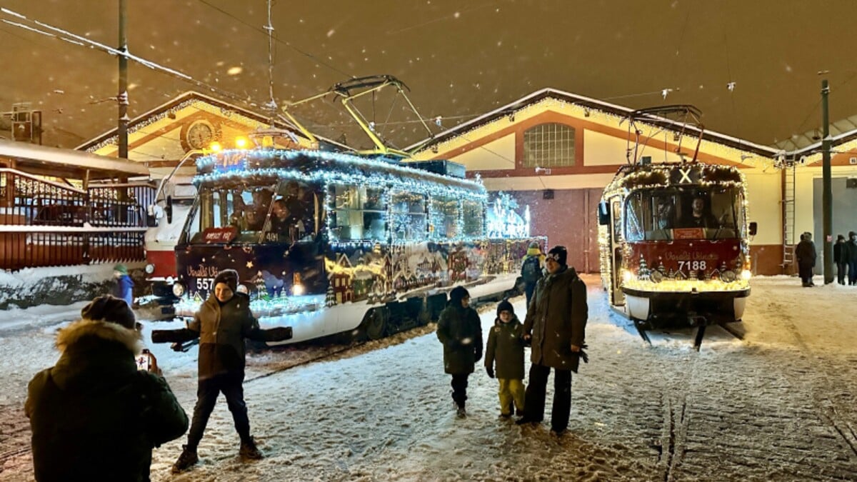 vánoční tramvaj