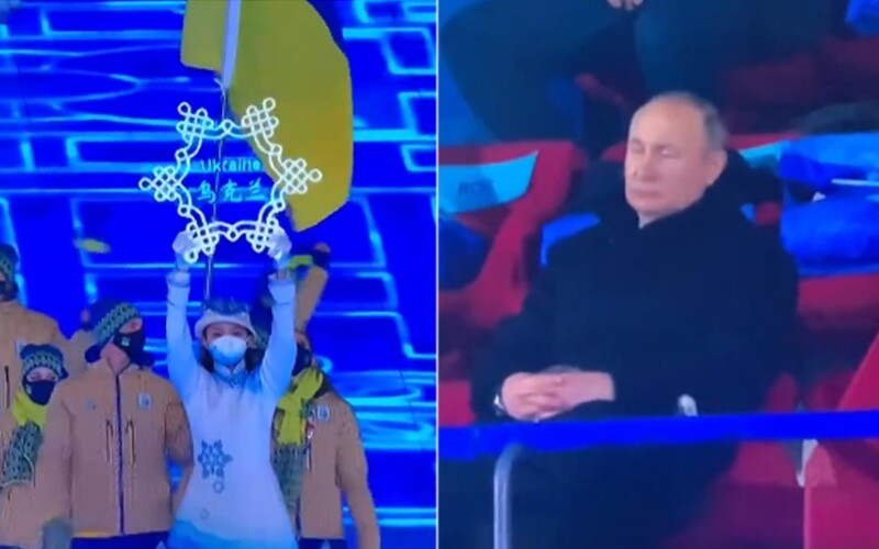 VIDEO: Vladimir Putin sa tváril, že zaspal, keď športovci z Ukrajiny prichádzali na otvárací ceremoniál olympiády.