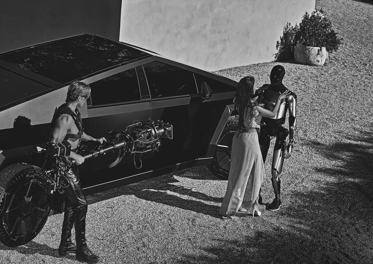 kim kardashian, tesla, robot