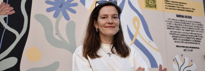 Silná a sebevědomá žena je hlavní hrdinkou velkého muralu, který vznikl v centru Prahy