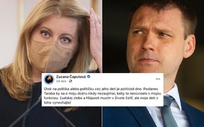 Čaputová reaguje na Tarabu: „Lidské zlobě a hlouposti musím v životě čelit, ale moje děti z toho vynechte!“