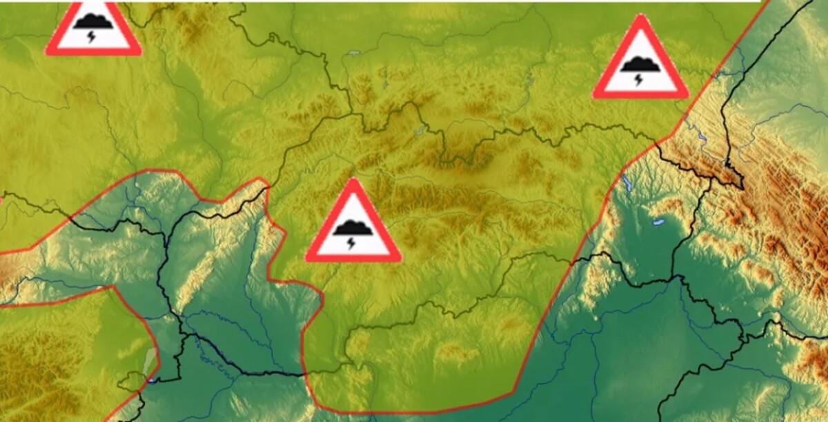 Mapa pravdepodobného výskytu búrok v nedeľu 19. mája 2024. 