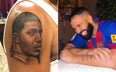 Drake vysmial svojho otca, ktorý si na ruku vytetoval jeho obrovskú tvár. Prečo si mi to urobil? Veď sme rodina, napísal raper.