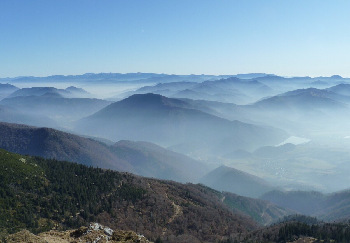 Malá Fatra, výhled z Chlebu.