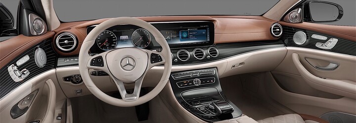 Mercedes odhaluje dominantu zcela nové třídy E, nadstandardně luxusní a komfortní interiér