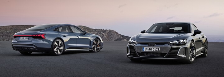 Audi představuje nádherný e-tron GT, který ve verzi RS disponuje výkonem až 600 koní