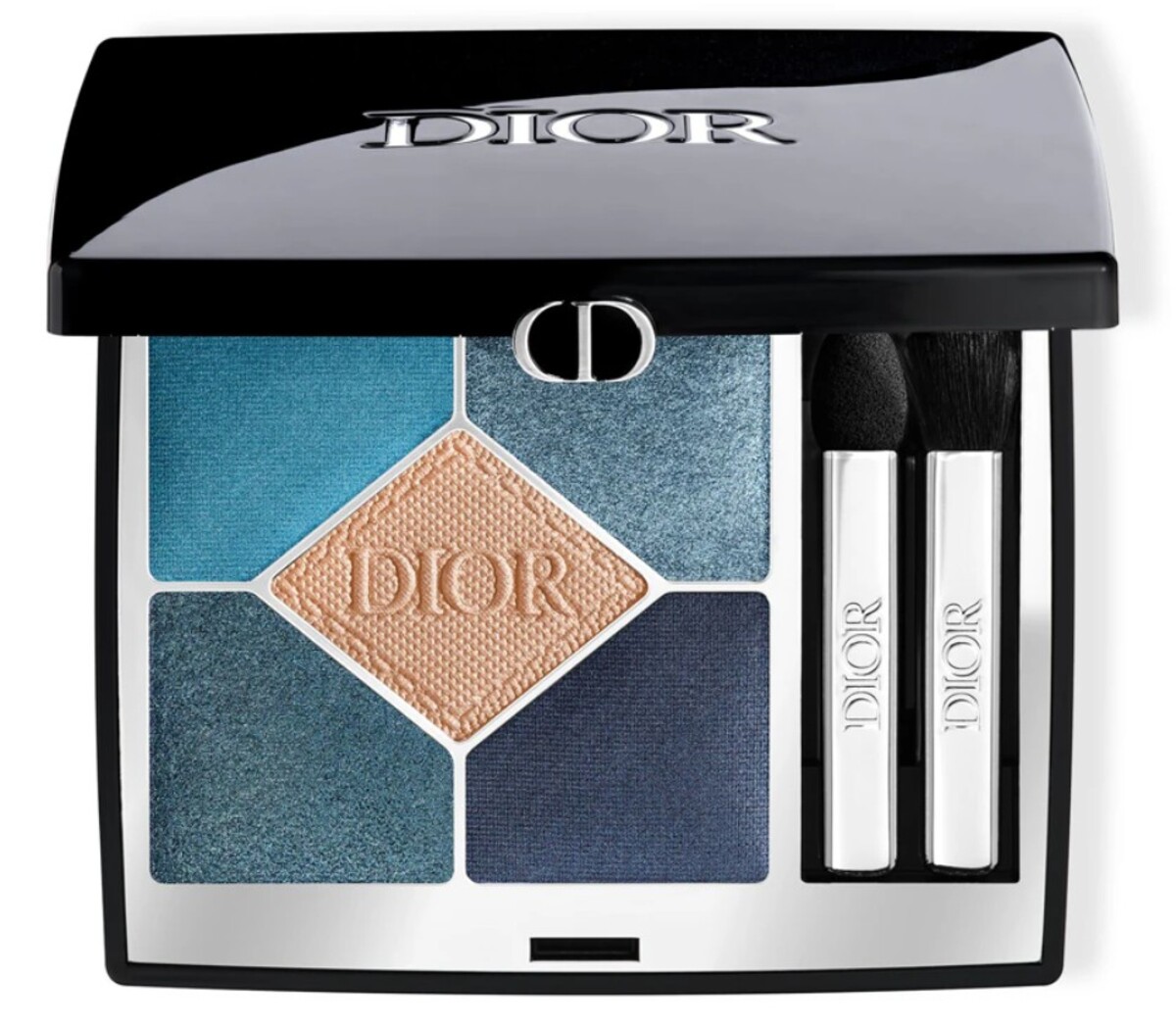 modré očné tiene Dior