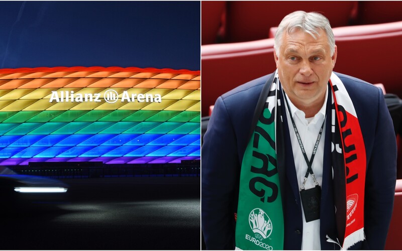 Stadion na zápas Německa s Maďarskem do barev duhy nasvícen nebude. Orbán přesto odmítl přijít na zápas.