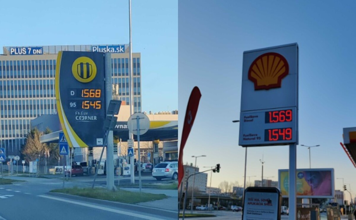 Ceny pohonných hmôt zo 16. marca 2023.