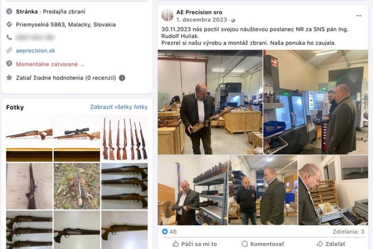 Rudolf Huliak na návšteve vo firme A.E. Precision