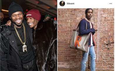 50 Cent si na Instagramu dělá legraci z A$AP Rockyho Gucci tašky. Pod zveřejněnou fotkou se vyjádřili oba 50 Cent si na Instagramu dělá legraci z A$AP Rockyho Gucci tašky. Pod zveřejněnou fotkou se vyjádřili oba