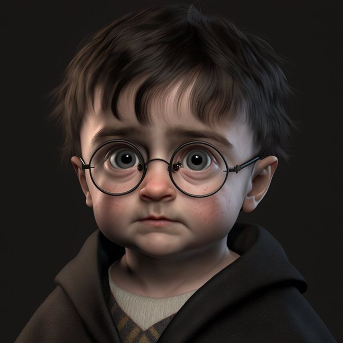 Harry Potter ako batoľa podľa umelca Bena Mornina