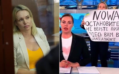 Ruskej novinárke, ktorá prerušila vysielanie správ s protivojnovým plagátom, súd nariadil domáce väzenie.