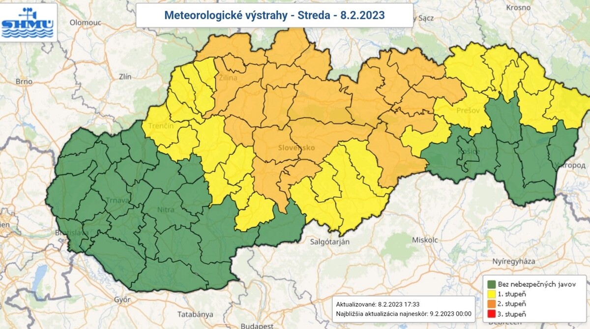 výstrahy pred teplotami